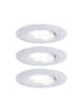 paulmann LED Einbaustrahler 3er Set Calla rund, dimmbar, schwenkbar in Weiß matt-Ø: 90mm
