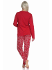 NORMANN langarm Schlafanzug Pyjama - 77372 in rot