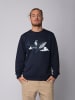 wat? Apparel Sweatshirt Spacewhale in Dunkelblau
