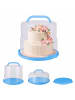 relaxdays Tortenbehälter in Blau - (H)22,5 x (Ø)34,5 cm