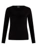 CASH-MERE.CH Seide Rundhals Pullover in Schwarz