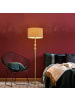 relaxdays Stehlampe in Beige/ Gold - (H)156 cm