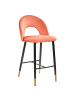 Beliani 2er-Set Barhocker FALTON in Rot/Schwarz/Gold