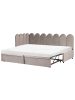 Beliani 3-tlg Tagesbett TERROU in Beige