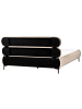 Beliani Doppelbett LESSAY in Beige/Schwarz - (W) 195 x (H) 103 x (L) 213 cm