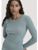 Hessnatur Hessnatur Longsleeve PURE FUNCTION aus Bio-Merinowolle mit Seide in sturmblau