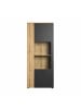 ebuy24 Vitrinenschrank Esteban Grau 80 x 42 cm