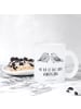 Mr. & Mrs. Panda Teetasse aus Glas Turteltauben Liebe mit Spruch in Transparent