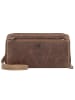 Greenburry Vintage Clutch Geldbörse RFID Schutz Leder 21 cm brown