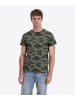 Timezone Blumiges T-Shirt mit Rundhalsausschnitt und normalem Schnitt in Grün