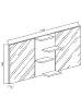 ebuy24 Badspiegel Budasi Schwarz 112 x 12 cm