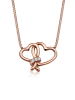 Elli DIAMONDS  Halskette 925 Sterling Silber Diamant, Herz in Rosegold