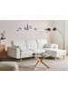 Beliani Ecksofa KAARINA in Weiß/Braun - (W) 260 x (H) 87 x (L) 152 cm