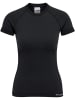 Hummel Hummel T-Shirt Hmlclea Yoga Damen Dehnbarem Atmungsaktiv Feuchtigkeitsabsorbierenden Nahtlosen in BLACK MELANGE