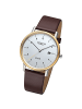 Regent Analog-Solaruhr Regent Lederarmband braun mittel (ca. 39mm)