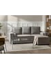 Beliani 6-tlg 3-Sitzer Sofa EDANE in Grau/Schwarz linksseitig