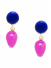 Gemshine Ohrringe Lapis Lazuli und Jade Tropfen in gold coloured