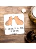 Mr. & Mrs. Panda Glasuntersetzer Capybara Liebe mit Spruch in Weiß