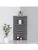 relaxdays Eckregal in Grau - (B)35 x (H)62 x (T) 25 cm