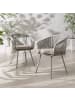 home24 Gartenstuhl NOXI 2er-Set in Taupe