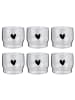 Butlers Trinkglas LOVELY Herz 6er-Set in Durchsichtig