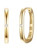 Lulu & Jane Diamant-Creolen aus Sterling Silber mit Diamant in gelbgold