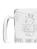 Mr. & Mrs. Panda Bierglas Krebs Astrologie mit Spruch in Transparent