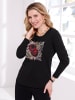 Sieh an! Langarm-Shirt in schwarz