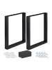 relaxdays 2tlg. Tischkufen Set in Schwarz - (B)60 x (H)72 x (T)8 cm