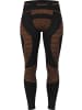 normani 2 x Thermounterhose Lange Skiunterwäsche für Damen in Orange/Schwarz
