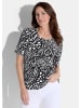 GOLDNER Shirt Shirt in schwarz / weiß / gemustert