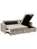 Beliani 3-Sitzer Sofa NASSJO in Braun - (W) 210 x (H) 90 x (L) 131 cm linksseitig