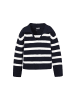 DreiMaster Women Sweater in dark navy offwhite