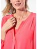 GOLDNER Bluse mit Tunika Ausschnitt in koralle
