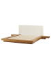 Beliani 4-tlg Doppelbett ZEN in Braun/Weiß