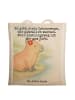 Mr. & Mrs. Panda Leinentasche Capybara Blume Design mit Spruch in Weiß