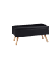 relaxdays Sitzbank in Schwarz - (B)80 x (H)40 x (T)39,5 cm