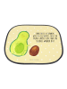 Mr. & Mrs. Panda Auto Sonnenblende Avocado Kern rollt mit Spruch in Gelb Pastell