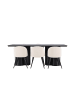 ebuy24 Essgruppe Olivia (7-teilig) Schwarz 100 x 210 cm