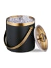 relaxdays Eiswürfelbehälter in Schwarz/ Gold - 1,5 Liter
