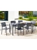 Beliani 7-tlg Gartentisch Set VERNIO in Schwarz