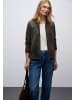 Street One Silk Look Turtle Neck Jacket in Darkest Brown