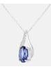 Diamant L'éternel Halskette mit Anhänger aus 375 Weißgold mit Diamant mit Tansanit