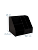 relaxdays Schreibtisch Organizer in Schwarz - (B)33,5 x (H)28 x (T)26,5 cm