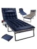 relaxdays Campingbett in Blau - (B)190 x (H)26 x (T)72 cm