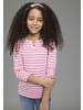 H.I.S. Langarmshirt in schwarz + pink geringelt