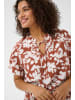 KAFFE curve Bluse kurzarm KCevia Regular fit in Henna Chalk Flower
