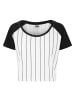 Urban Classics Cropped T-Shirts in wht/blk