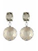 Gemshine Ohrhänger SMOKY DROP in silver coloured