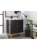 Beliani Kommode WALPI in Schwarz/Braun - (W) 79 x (H) 93 x (L) 40 cm